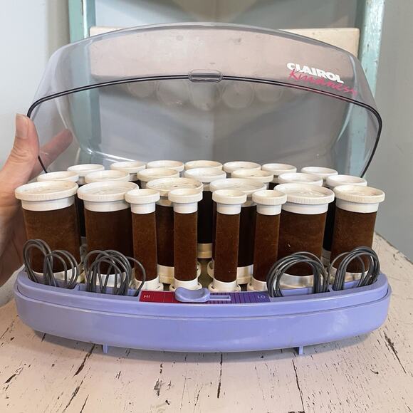 Clairol Kindness VH24 24 Velvet Flocked Hot Rollers Extra Clips Tested Works - Picture 8 of 9